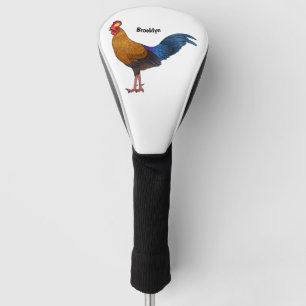 Sri Lankaanse junglehoender vogel cartoon illustra Golfheadcover