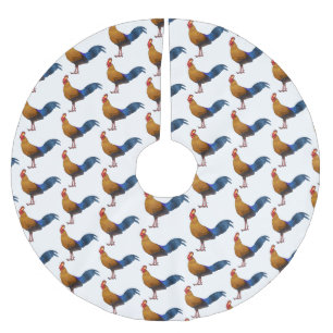 Sri Lankaanse junglehoender vogel cartoon illustra Kerstboom Rok