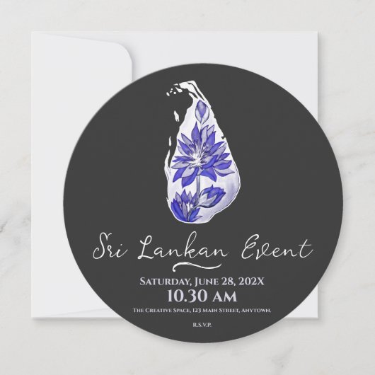 Sri Lankaanse kaart in graffiti-stijl (Voorkant)