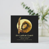 sri lankaanse leeuw save the date (Staand voorkant)