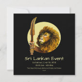 sri lankaanse leeuw save the date (Voorkant)
