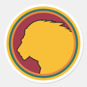 Sri Lankaanse leeuw Sri Lankaanse nationale dieren Ronde Sticker