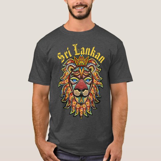 Sri Lankaanse Leeuw Symbool T-shirt (Voorkant)