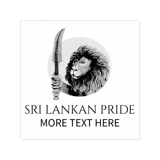 sri lankaanse leeuw zelfinktende stempel (Design)
