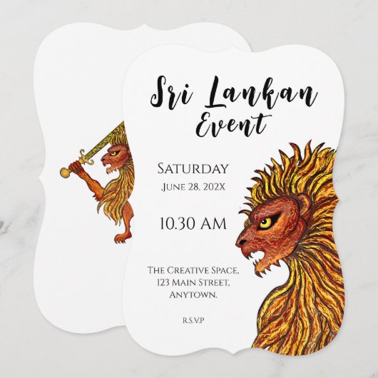 Sri Lankaanse Pride Uitnodiging (Voorkant / Achterkant)