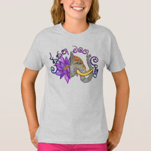 Sri Lankaanse souvenirs met olifant en lotus T-shirt