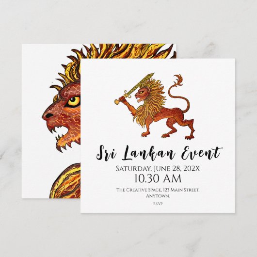 Sri Lankaanse trots Save The Date (Voorkant / Achterkant)