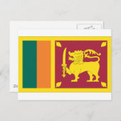 Sri Lankaanse vlag Briefkaart (Voorkant / Achterkant)
