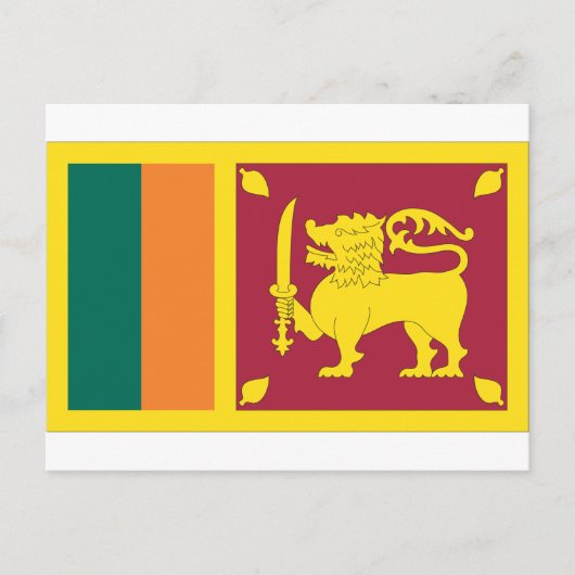 Sri Lankaanse vlag Briefkaart (Voorkant)