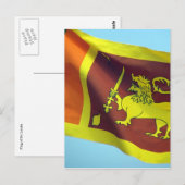Sri Lankaanse vlag Briefkaart (Voorkant / Achterkant)