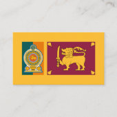 Sri Lankaanse vlag & embleem, vlag van Sri Lanka Visitekaartje (Voorkant)