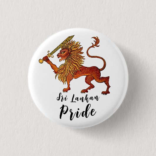 Sri Lankaanse vlag leeuw Button (Voorkant)
