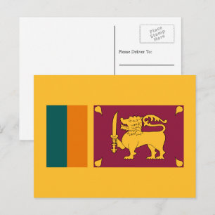 Sri Lankaanse vlag, vlag van Sri Lanka Briefkaart