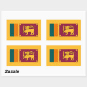 Sri Lankaanse vlag, vlag van Sri Lanka Rechthoekige Sticker (Vel)