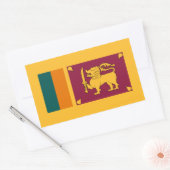 Sri Lankaanse vlag, vlag van Sri Lanka Rechthoekige Sticker (Envelop)