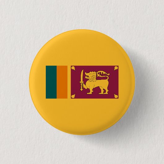 Sri Lankaanse vlag, vlag van Sri Lanka Ronde Button 3,2 Cm (Voorkant)