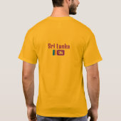 Sri Lankaanse vlag, vlag van Sri Lanka T-shirt (Achterkant)