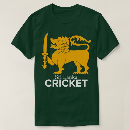 Sri Lankan Cricket Fan Desing T-shirt (Design voorkant)