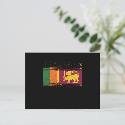 Sri Lankan Flag Sri Lanka Culture National Country Briefkaart (Staand voorkant)