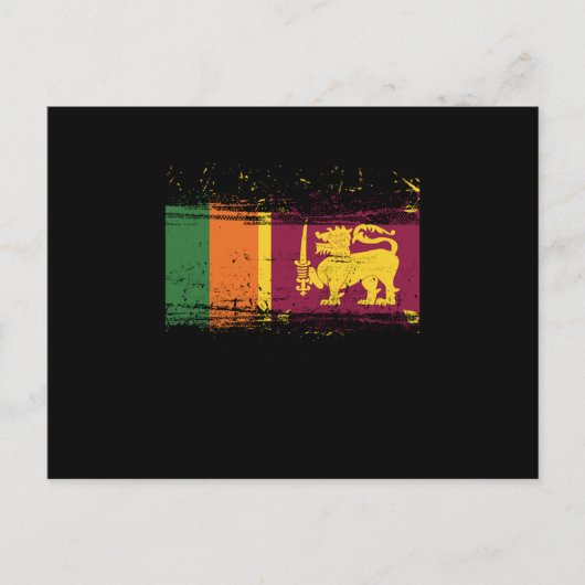 Sri Lankan Flag Sri Lanka Culture National Country Briefkaart (Voorkant)