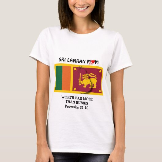 SRI LANKAN MOM | Meer dan roebel | PROVERBS 31 T-shirt (Voorkant)