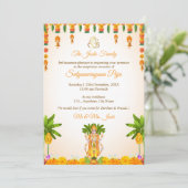 Sri Satyanarayan Katha Invitation Kaart (Staand voorkant)