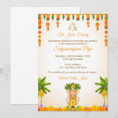 Sri Satyanarayan Katha Invitation Kaart (Voorkant / Achterkant)