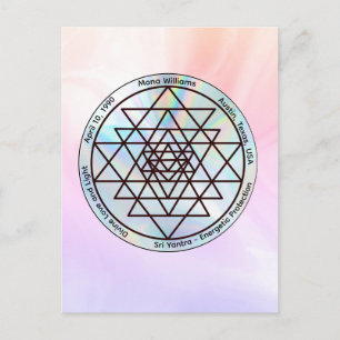 Sri Yantra – Aanpasbaar Beschermingstamulet Briefkaart