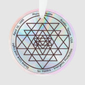 Sri Yantra – Aanpasbaar Beschermingstamulet Ornament (voorkant)