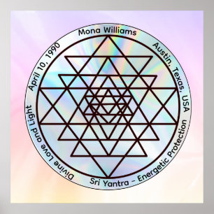 Sri Yantra – Aanpasbaar Beschermingstamulet Poster