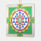 Sri Yantra - Accurate Kleuren Keramisch Ornament (Links)