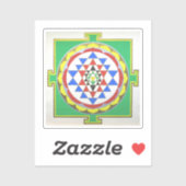 Sri Yantra - Accurate Kleuren Sticker (Vel)