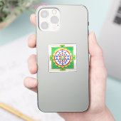 Sri Yantra - Accurate Kleuren Sticker (Telefoon)