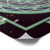 Sri Yantra Blue Glow Poster (Hoek)