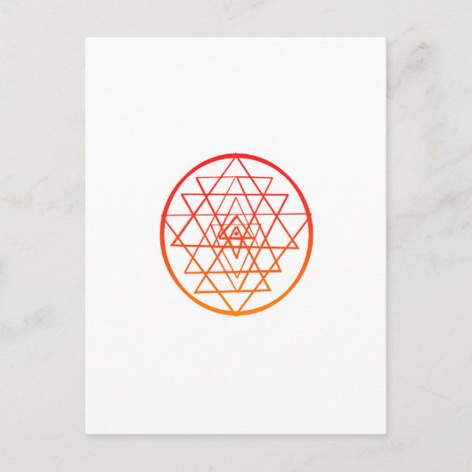 Sri Yantra Briefkaart (Voorkant)