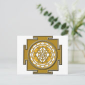 Sri Yantra Bronze Briefkaart (Staand voorkant)
