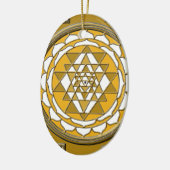 Sri Yantra Bronze Keramisch Ornament (Links)