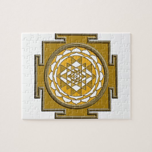 Sri Yantra Bronze Legpuzzel (Horizontaal)