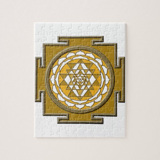 Sri Yantra Bronze Legpuzzel (Verticaal)