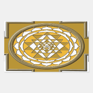 Sri Yantra Bronze Rechthoekige Sticker