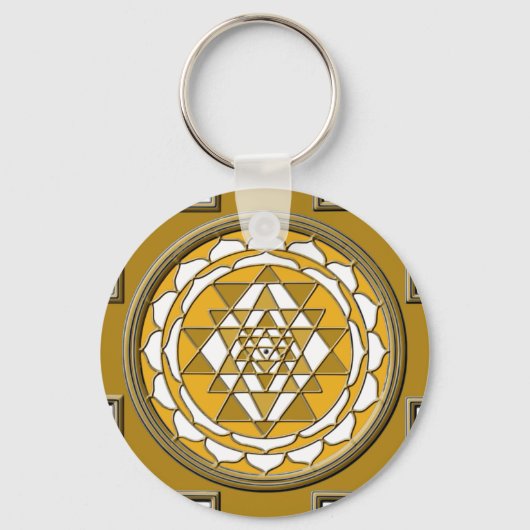 Sri Yantra Bronze Sleutelhanger (Voorkant)