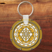Sri Yantra Bronze Sleutelhanger (Voorkant)