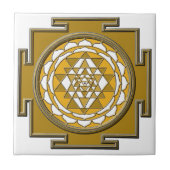 Sri Yantra Bronze Tegeltje (Voorkant)