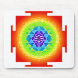 Sri Yantra/Chakra/Regenboog Muismat