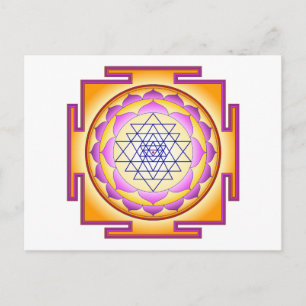 Sri Yantra Chakra Shiva Shakti Navayoni Godin Briefkaart