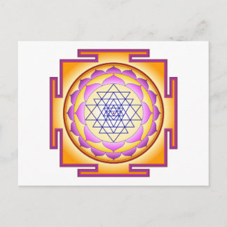 Sri Yantra Chakra Shiva Shakti Navayoni Godin  Briefkaart
