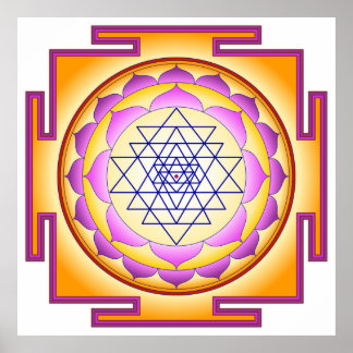 Sri Yantra Chakra Shiva Shakti Navayoni Godin  Poster