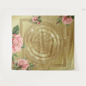 SRI YANTRA en de geur van Rozen - Tapestry Wandkleed (Voorkant (horizontaal))
