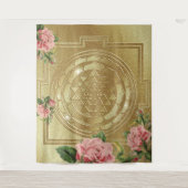 SRI YANTRA en de geur van Rozen - Tapestry Wandkleed (Voorkant)