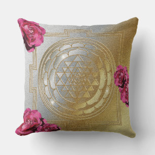 SRI YANTRA en de Scent Roos II - Pillow Kussen